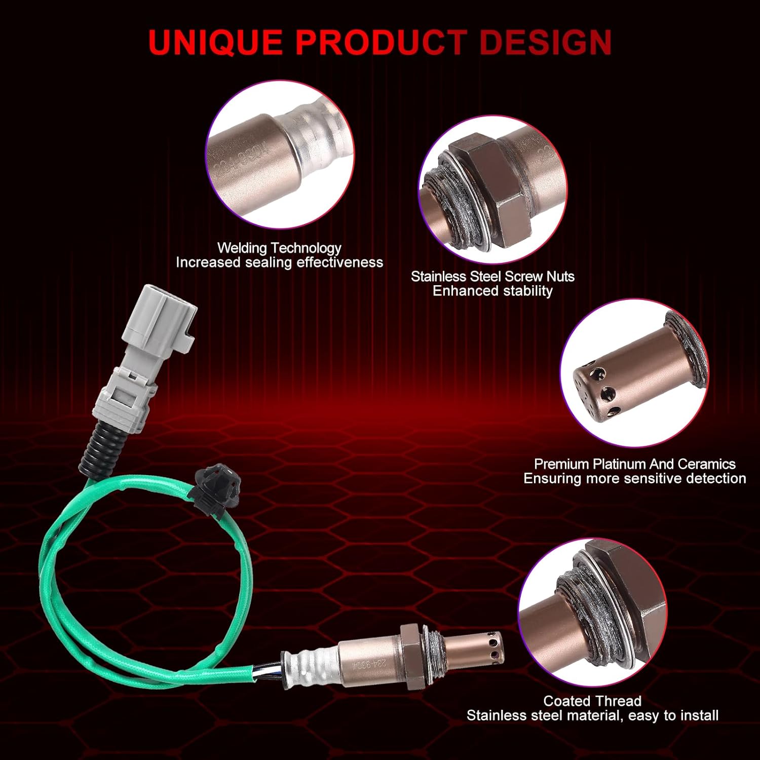 O2 Oxygen Sensor Downstream 234-9304 Compatible with Toyota Camry LE 2018-2020 Avalon Limited 2019-2021 for Lex-us ES300h 2019-2020 2.5L L4 Replace 2349304 89467-33210 8946733210