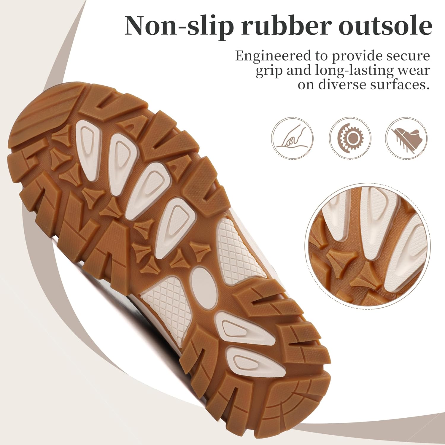 Mens Womens Winter Boots Warm Fur Lined Snow Boots Non Slip Winter Shoes - Image 5