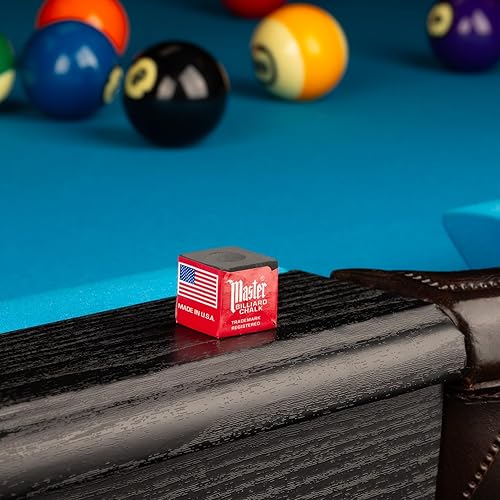 Miniatura 4 de Caja de tizas para tacos de pool/billar, 12 tizas Negro