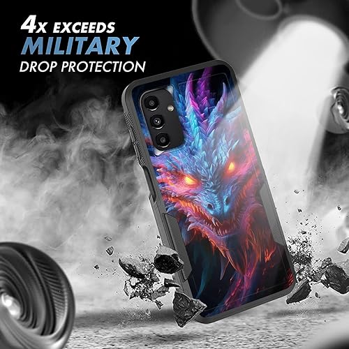 Miniatura 5 de Funda para Galaxy A15 5G, resistente de doble capa híbrida de policarbonato duro, goma suave, a prueba de golpes, funda protectora resistente para