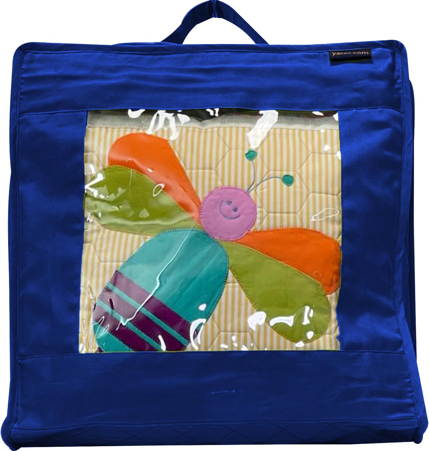 Yazzii Quilt Block Showcase Bag - Portable Storage Bag Organizer - Multipurpose Storage Organizer for Sewing Projects, Fabric Pieces, Quilt Blocks, & More - Royal Blue