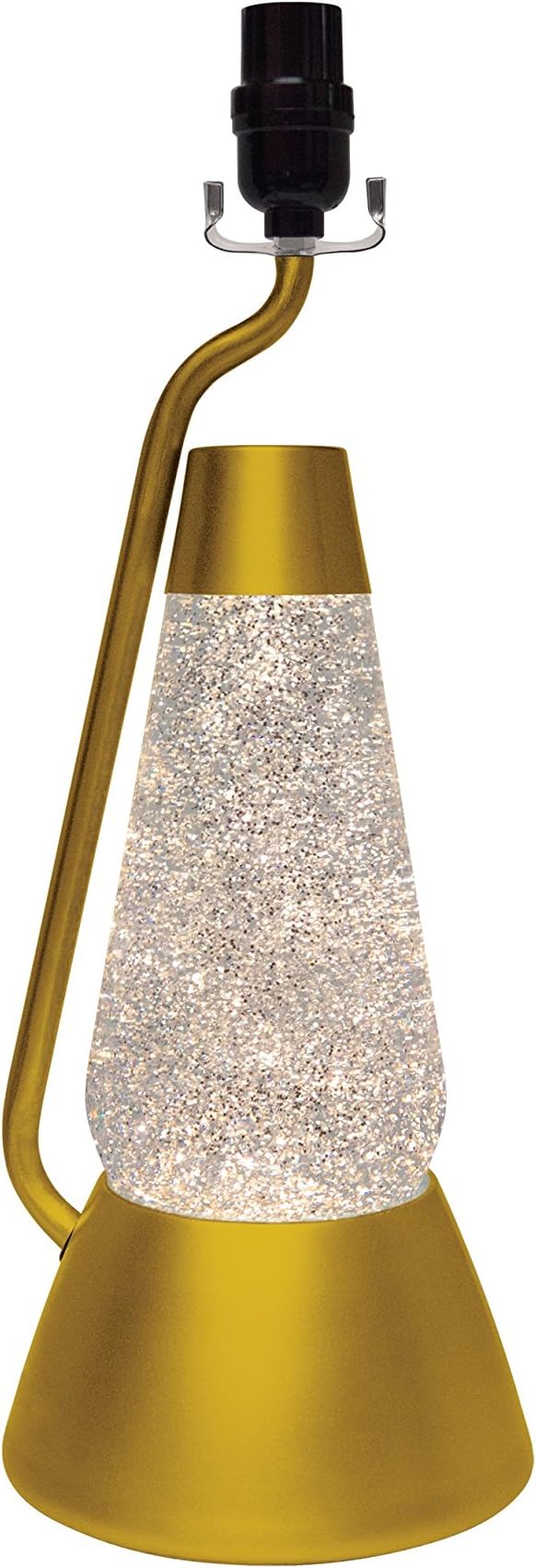 Lava Lite 3115 18.5" Bright Source Lamp with 52 oz. Glitter Globe, Gold