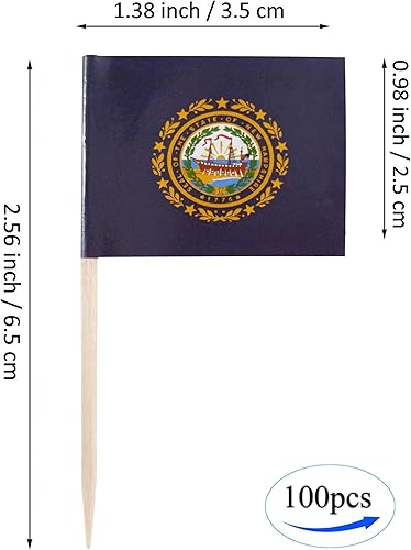 Vista 77 de JBCD Banderas pequeñas de Alaska para cupcakes de Alaska (100 piezas)