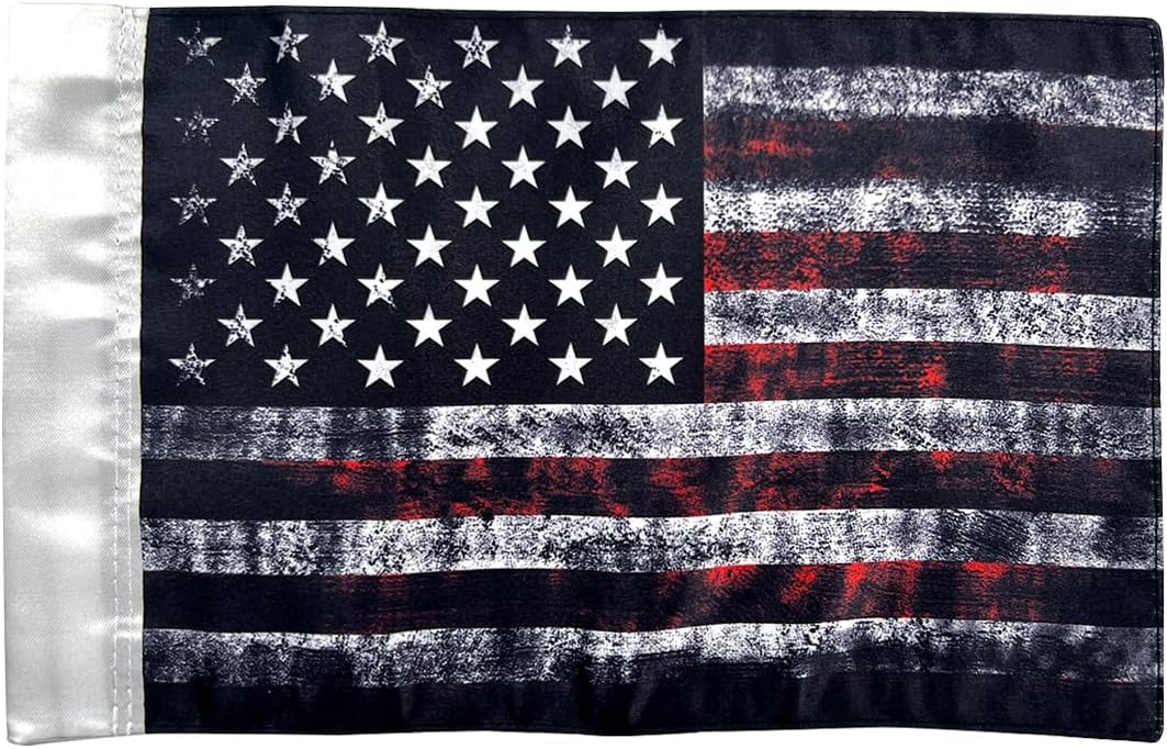 Motorcycle Flag 6 x 9,Antique American Flag,Double-sided Double Sewing Motorcycle USA Flag Accommodates UP to a 3/8" Diameter Pole