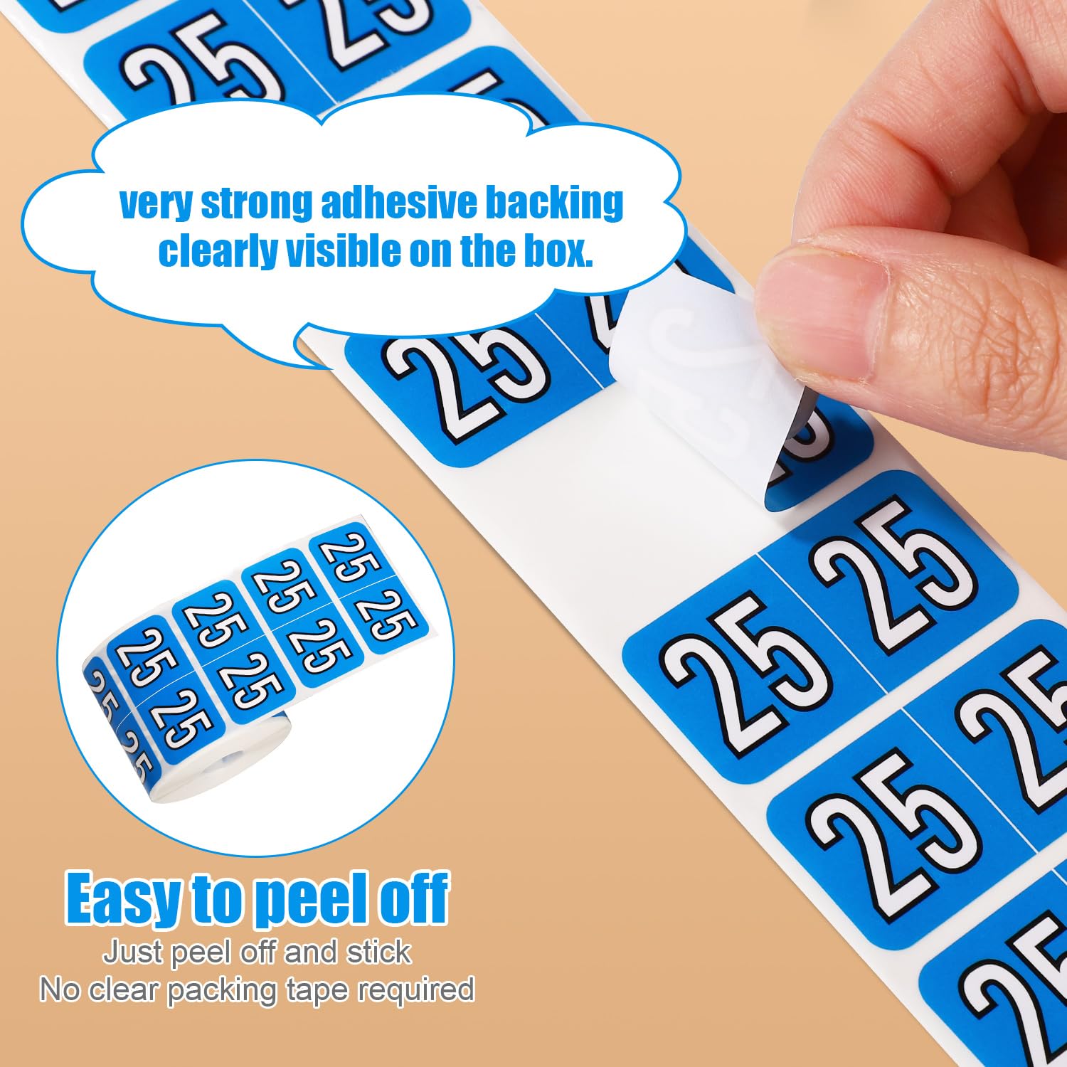 Snapklik.com : 500pcs 2025 Stickers, File Folder Labels 3/4x1-1/2 Inch ...