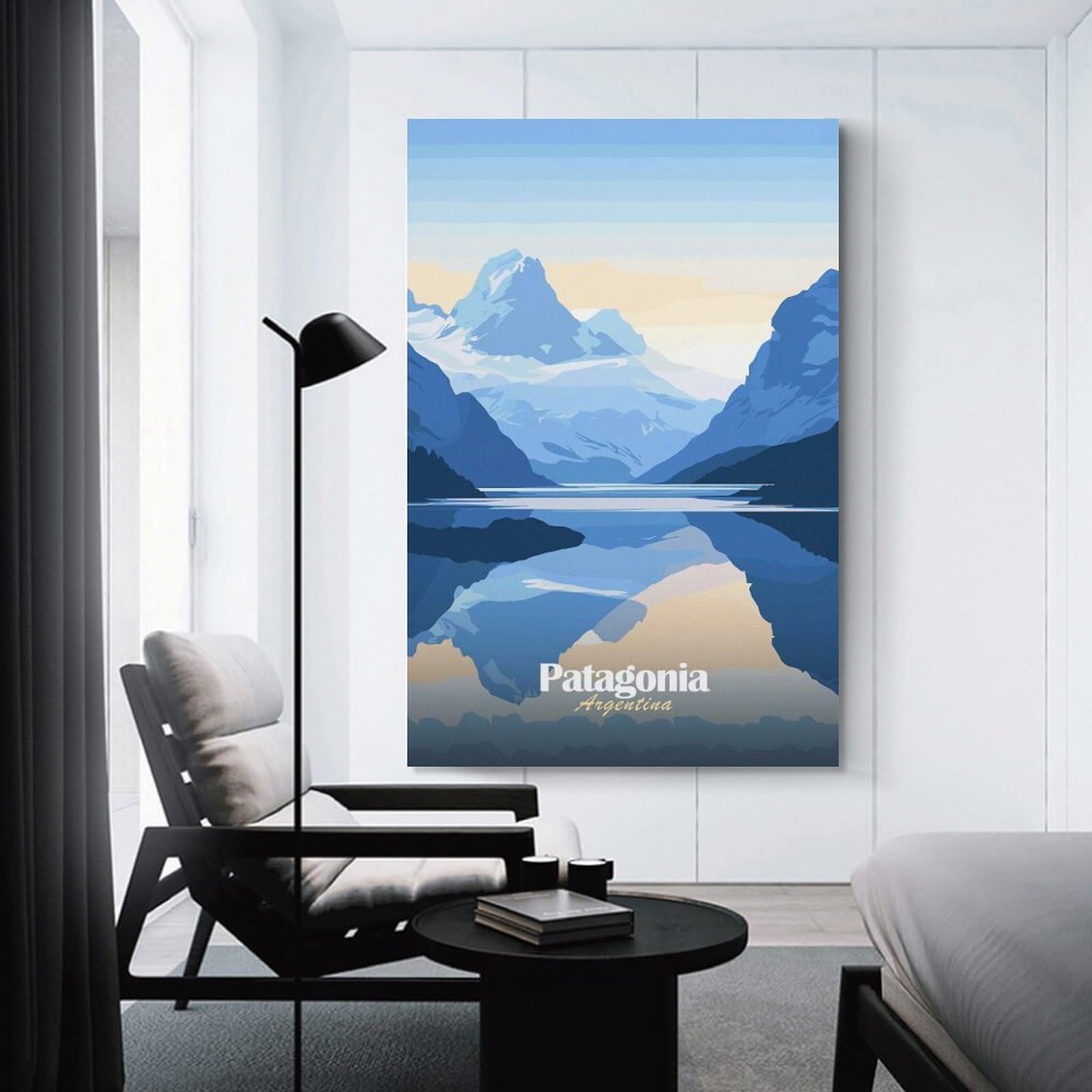 Junmoney Wall Picture Print Patagonia Argentina Landscape, 20x30inch(50x75cm), for Wall Displays, Bedrooms Or Room Updates, Wall Decor Suited to Curated Displays