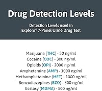 Vista 4 de Exploro Kit de prueba de drogas de 7 paneles - Prueba de drogas en orina en casa para THC, cocaína, opiáceos, anfetaminas, benzodiacepinas, MDMA