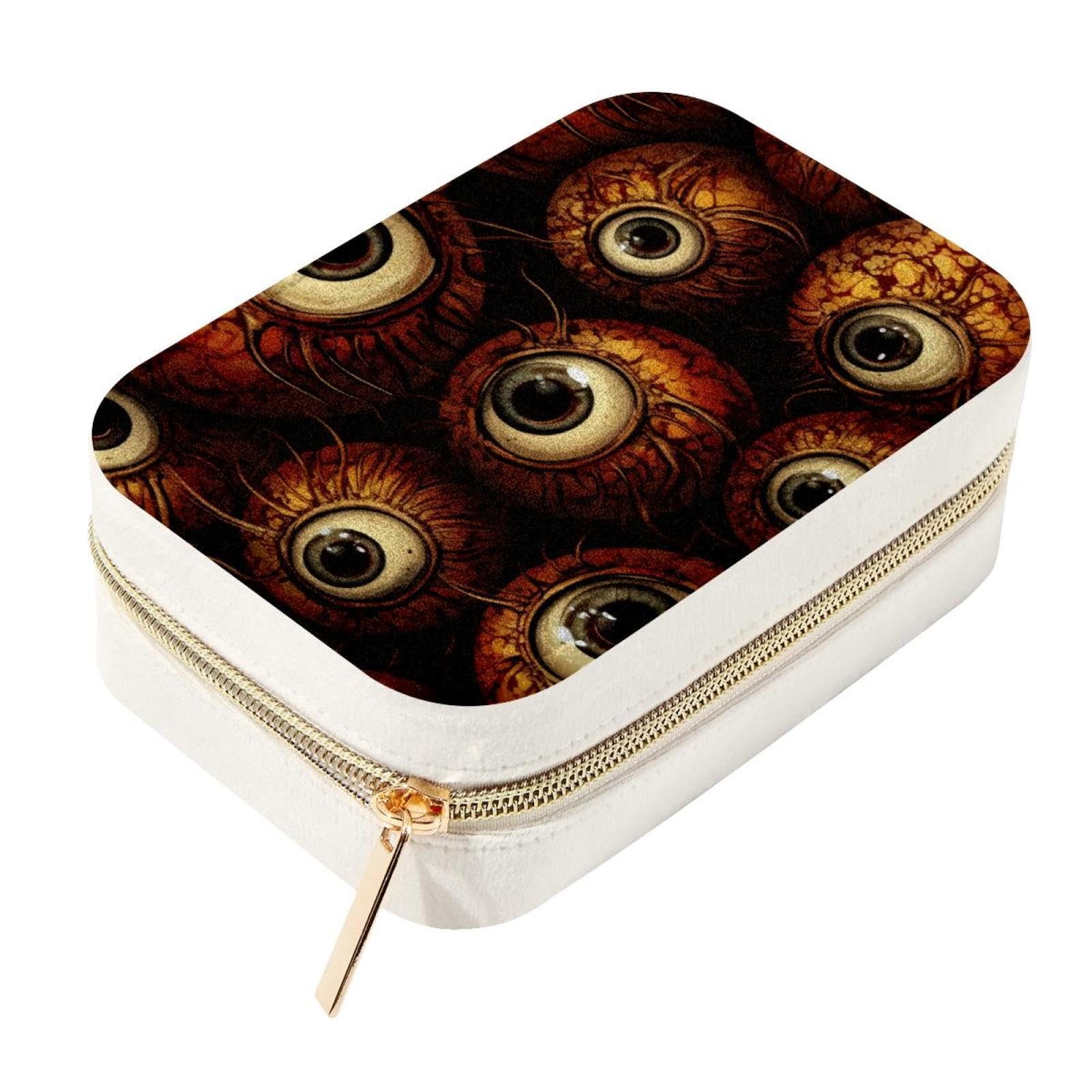 Boîte de voyage portable pour bijoux et présentoir de collier en velours d'Halloween