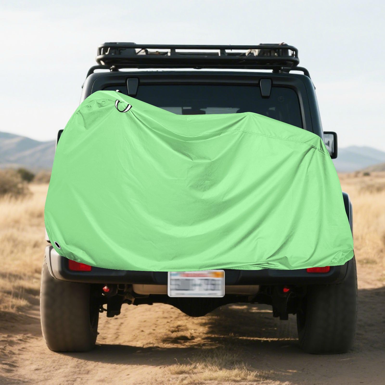 Housse de vélo d'extérieur imperméable avec trous de verrouillage pour intérieur et extérieur, convient à la plupart des vélos d'appartement - Vert pâle