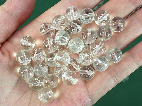 Miniatura 167 de Pamir Tong 1500 cuentas redondas de vidrio de 0.236 pulgadas a granel, cuentas de jade imitativo, cuentas sueltas para hacer joyas, aretes, collares