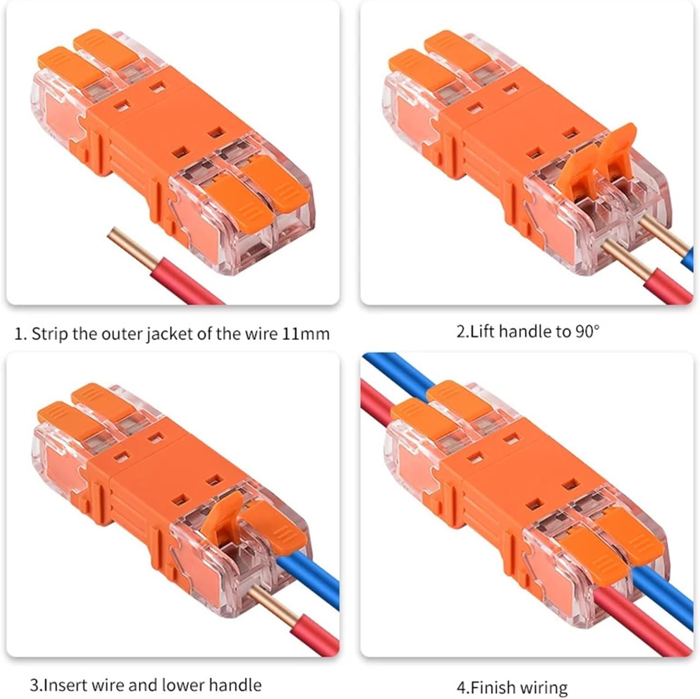 CMK64 Series 18 Pcs Plug-in Lever Electrical Connector Kit Free Splicing 2/3 Port Compact Wire Connectors for Quick Wiring