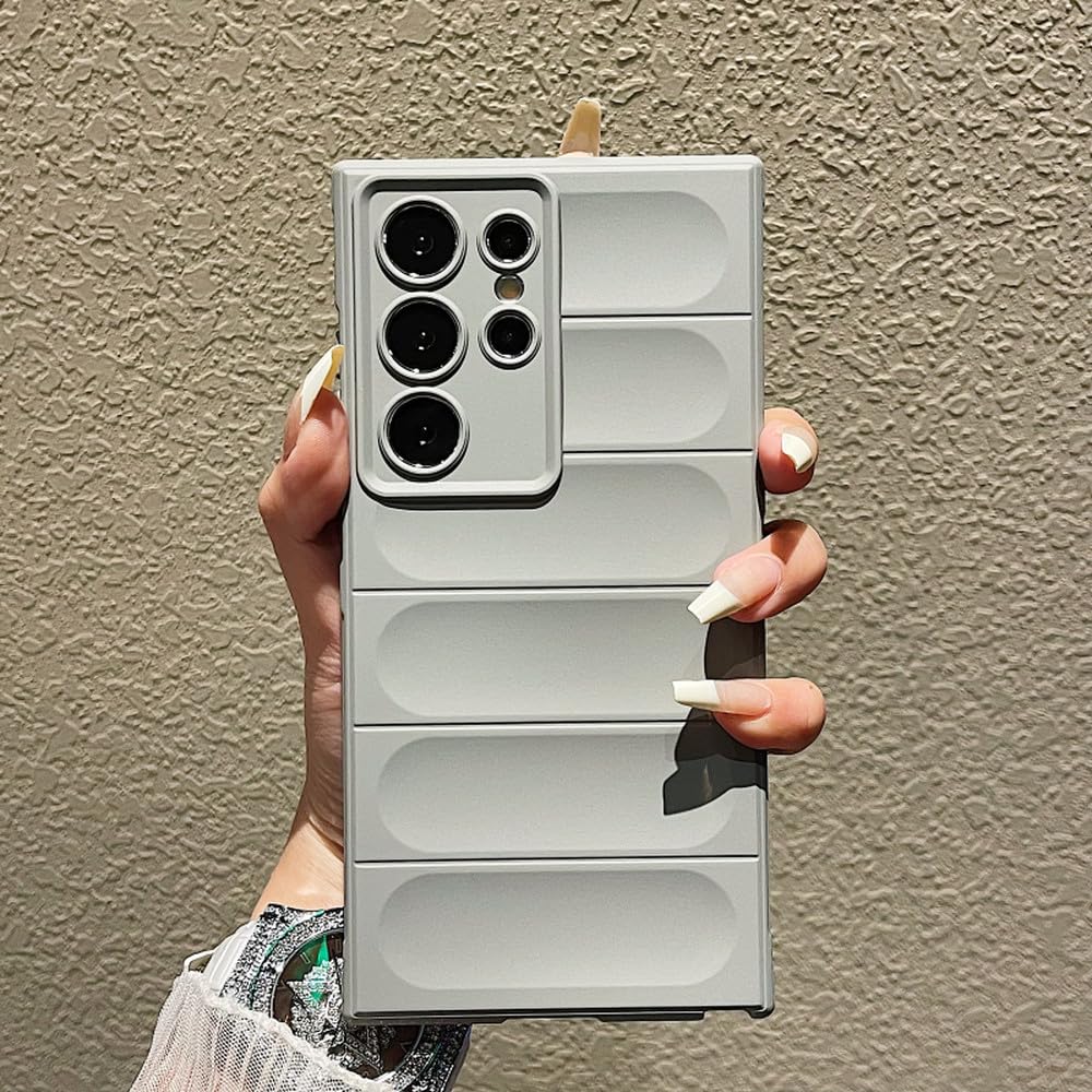 Coque de luxe en silicone mat gris pour Samsung Galaxy S24 Ultra - 8