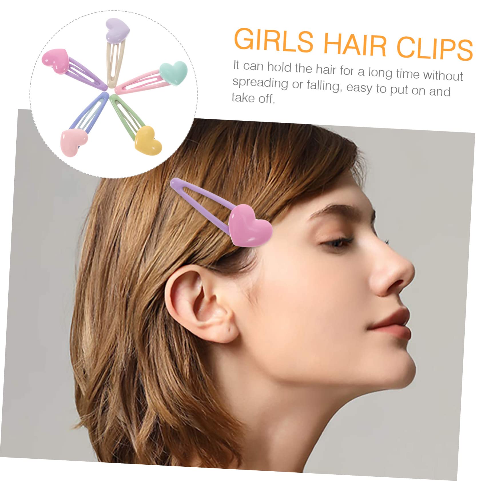 Healeved 50pezzi Fermagli Per Colorati Clip Per Leggeri e Resistenti Accessori Per Ragazze Adatti Tutti Tipi Acconciature e