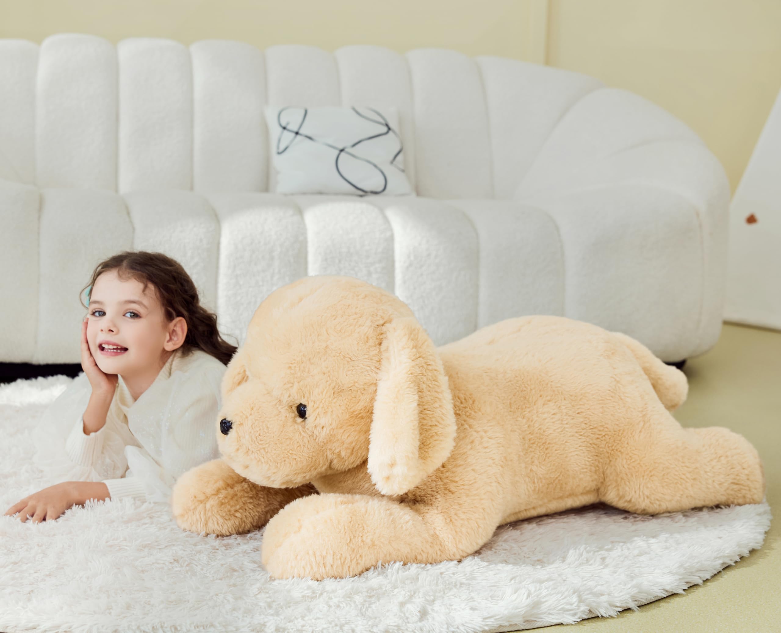 IKASA Perro Labrador Peluche Gigante Juguete Animale,Grande Juguete Enorme Jumbo 78cm Peluche XXL XL Kawaii de Gran Tamaño,Regalos para Niños