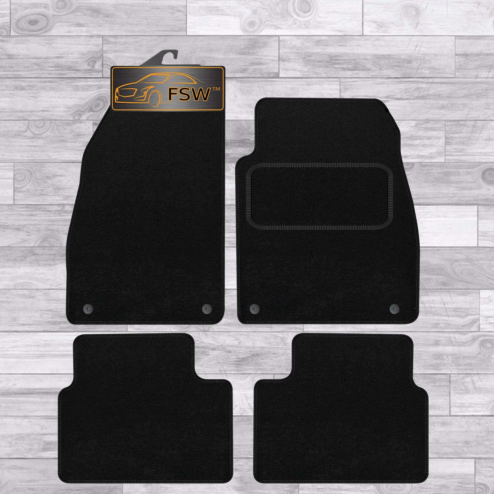 FSW Tailored Mats Fits VAUXHALL Insignia 20082013 Black Carpet