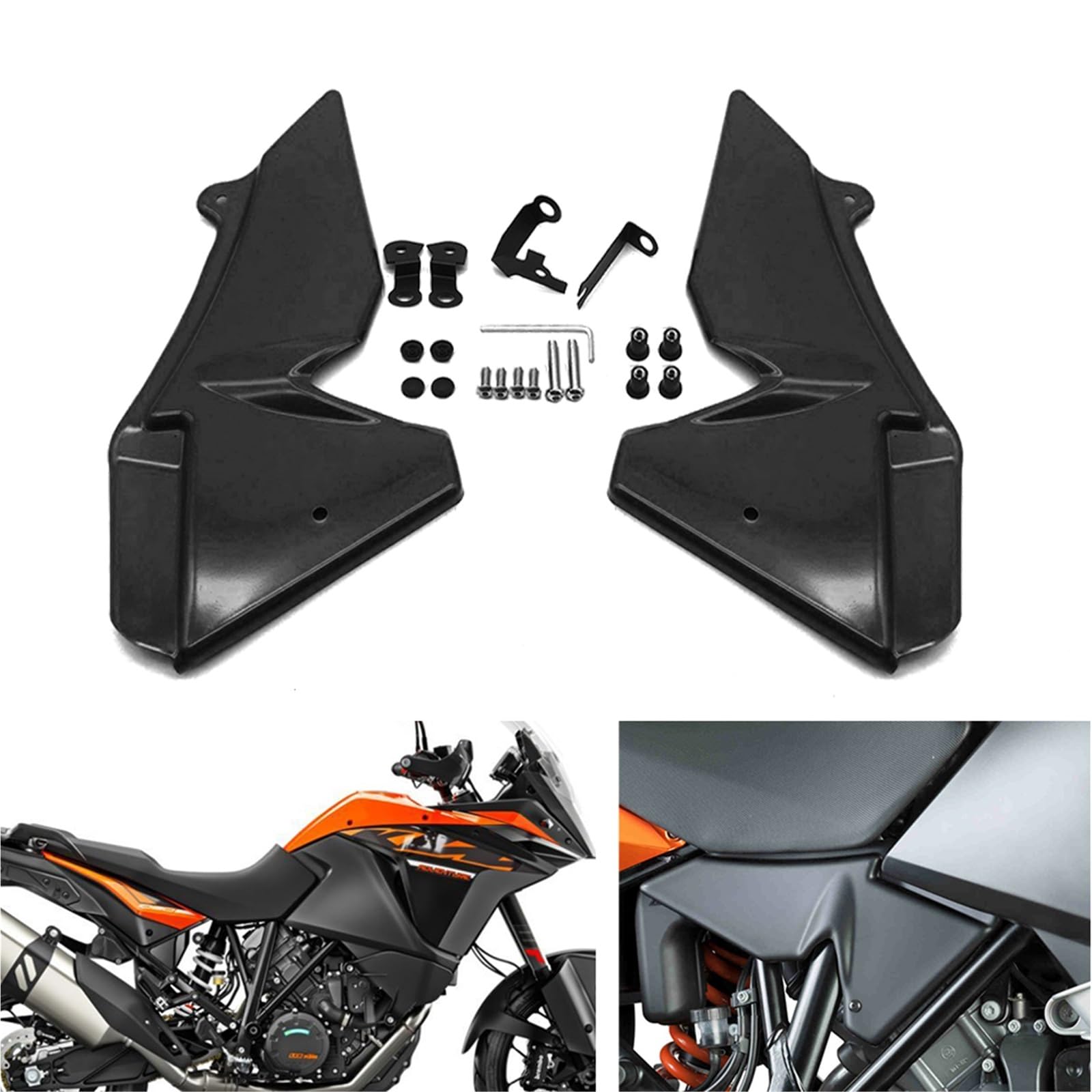 Pasuje do motocykli K&TM 1050 1090 1190 1290 Super Adventure 2015-2019, osłona chłodnicy, panel boczny, termiczna, owiewki Osłona ochronna chłodnicy