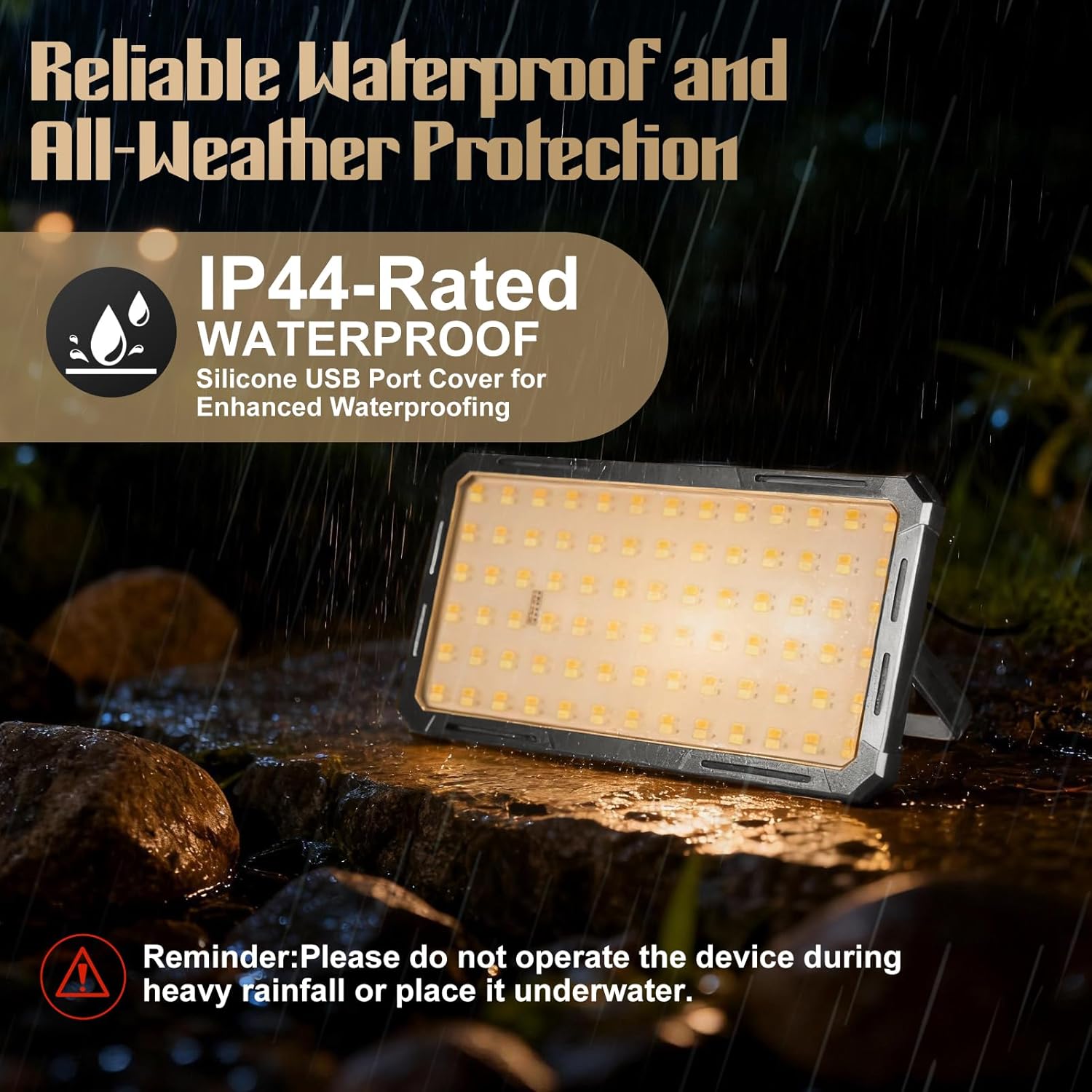 Solar Rechargeable Work Light with Power Bank & Battery Indicator, 178 LED Portable Flood Light with Magnetic Base, 4 Modes IP44 Waterproof Job Site Lamp for Camping, Fishing, Car Repair (Silver Body)