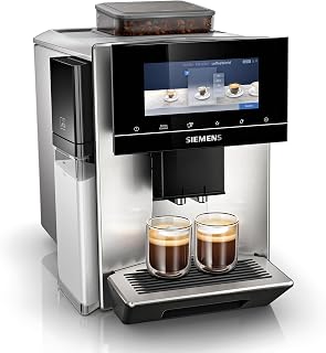 Siemens Kaffeevollautomat EQ900 plus, großes farbiges TFT-Display, autom. Reinigungsystem via Kartuschen, 36 Heiß- und Kaltgetränke, Cold Brew, Doppeltassenfunktion, super leise, Edelstahl, TQ903DZ3