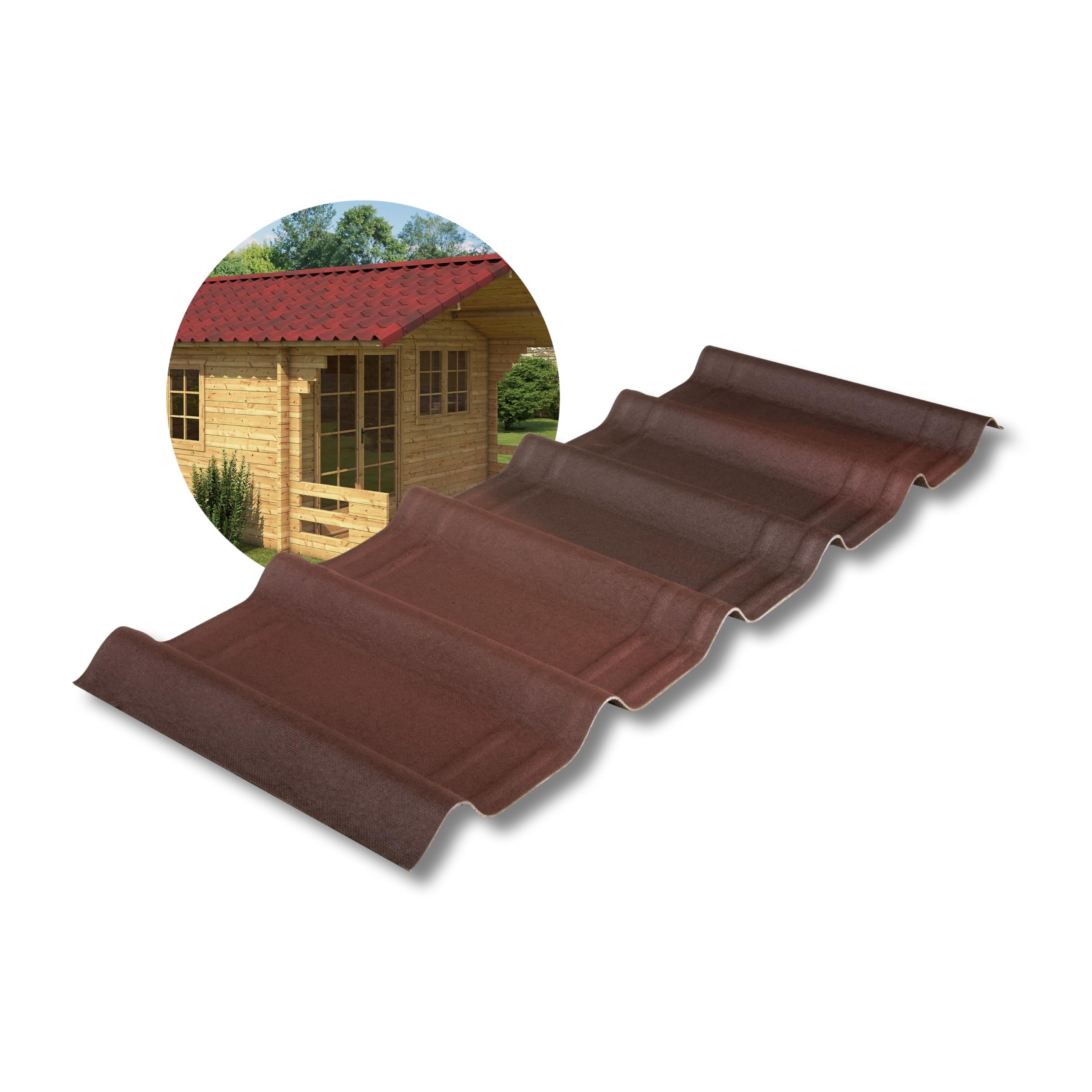 Onduvilla 7x Tegole impermeabili per copertura tetti gazebo casa garage Ondulina