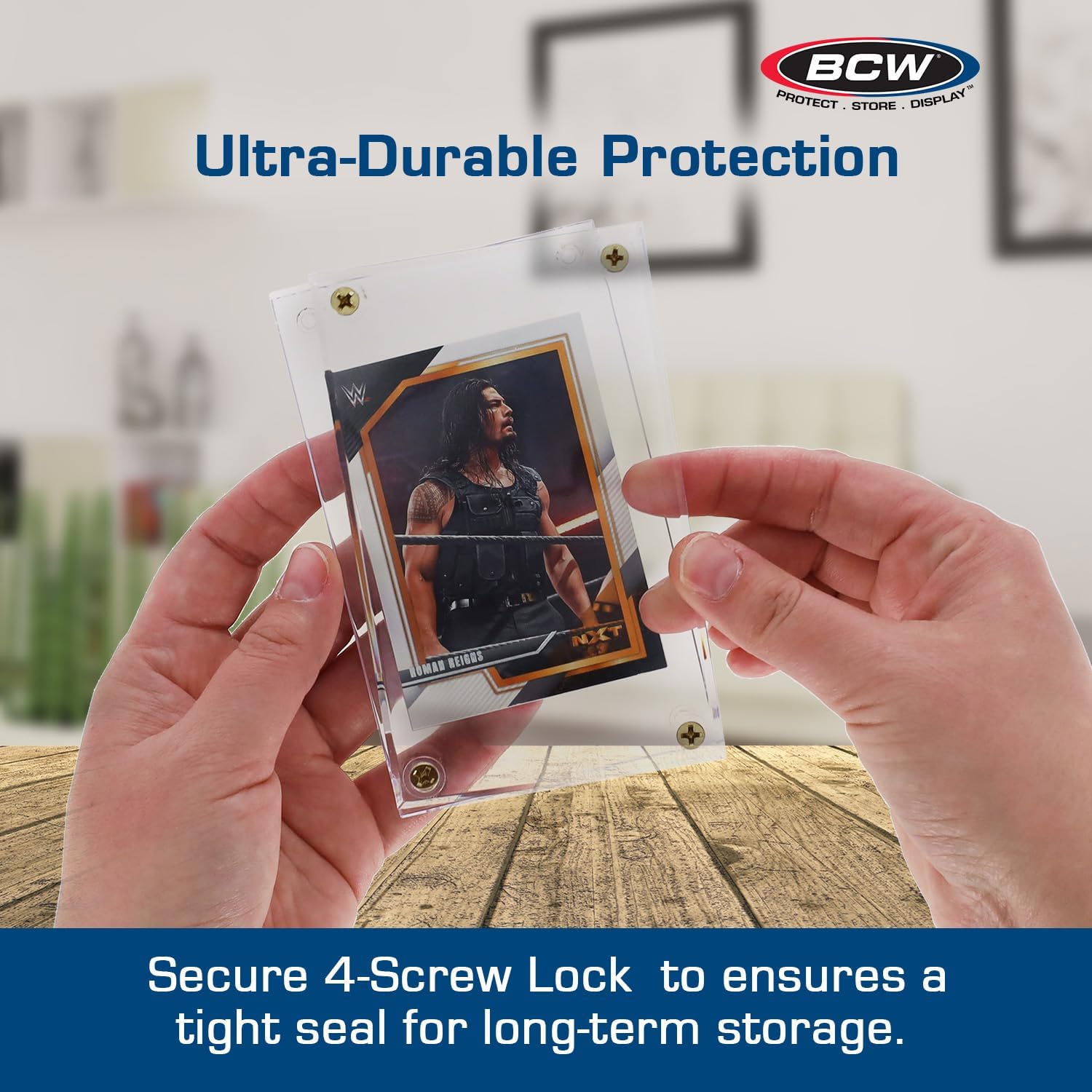 BCW 4-Screw Card Holder - 15ct | Recessed 20 Pt Trading Card Protector