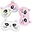 3 Pieces Sleep Mask for Kids, Girls Plush Sleeping Eye Cover Soft Eye Blindfold Cover Animal Shade for Kids(Colorful,Cat Style)