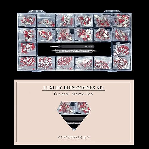 Vista 35 de 12 tipos de 600 diamantes verdes + 2500 diamantes de imitación planos, mezcla de 20 estilos con parte trasera plana, manualidades, cristales