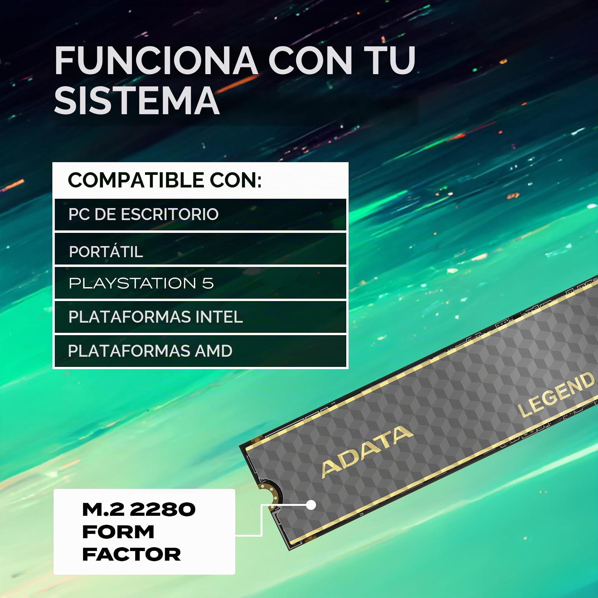 Amazon.com: ADATA Legend 860 PCIe Gen4 x4 M.2 2280-500GB, potente