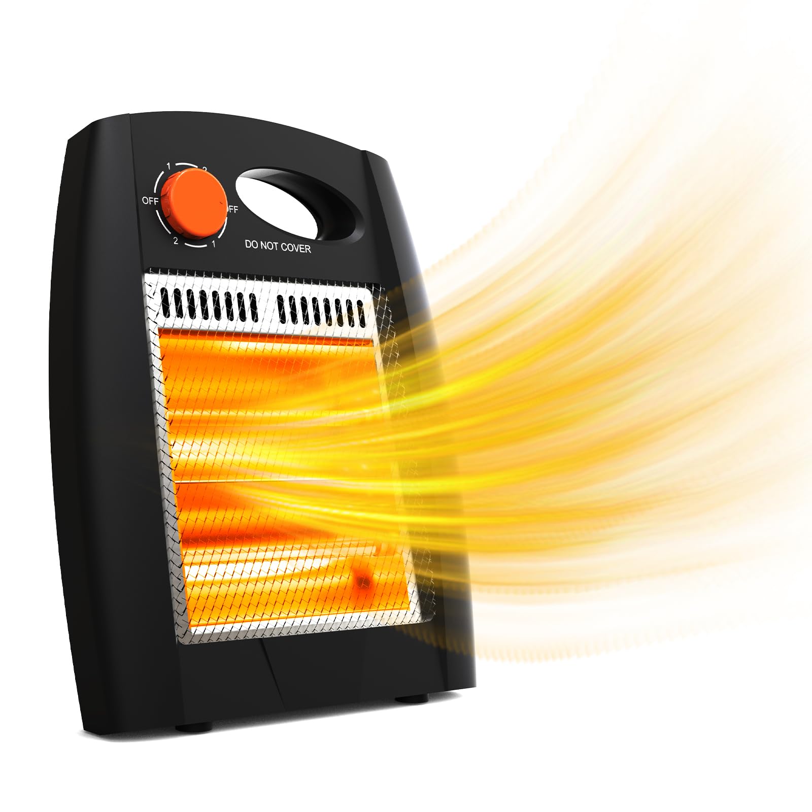 tectakeOutdoor Heaters for Patio, Infrared Space Heater with 2 Heat Settings, Quiet and Light without Fan, Overheat & Tip-Over Protection, Portable Radiant Quartz Heater, Outdoor Indoor Use