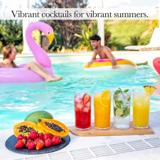 Gerrii 18 Pcs Vasos de Plástico Acrílico Reutilizables 10 oz miniatura 2