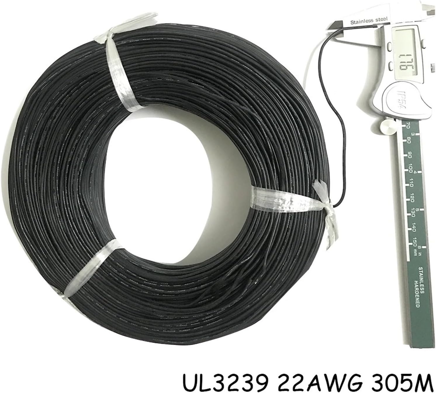 UL (PVC) Wire and Cable 0.3 Square Highline Tinned Copper Electrical Wire 22awg Cable Heat-Resistant Silicone Multicolor Insulated Wire 305m(Grey)