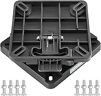 QualyQualy Fishing Boat Seat Swivel Mount 360° Quick-Disconnect Base for Jon Boats, Canoes, Bass - UV-Resistant Nylon, Fits 4-6" Pedestals (1/2 Pack)