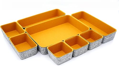 Miniatura 9 de Organizadores de cajones, bandejas divisores, contenedor de almacenamiento, caja organizadora poco profunda para suministros de oficina, relojes,