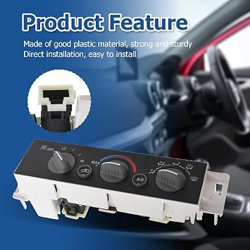 A/C Heater Control Panel w/o Rear Window Defogger Replacement for K1500 K2500 K3500 C1500 C2500 C3500 Pickup Silverado Suburban 1996-2000 9378815 09378815