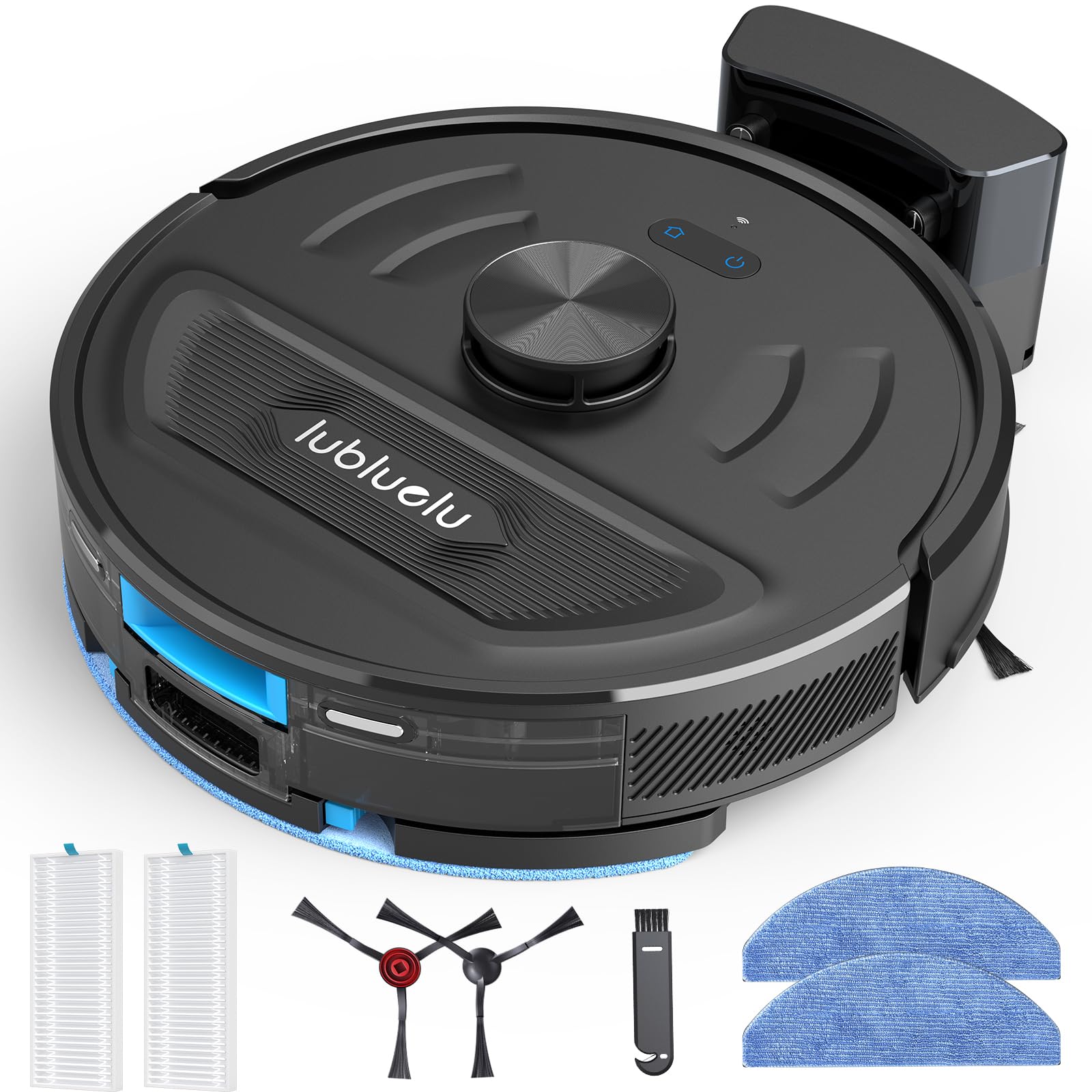 Lubluelu L20 Ultra S Saugroboter, Saugleistung, 3-in-1 Saugen & Wischen, Ultraschlank, 5 Etagen Kartierung, Roboter Staubsauger für Tierhaare, Teppich & Hartboden