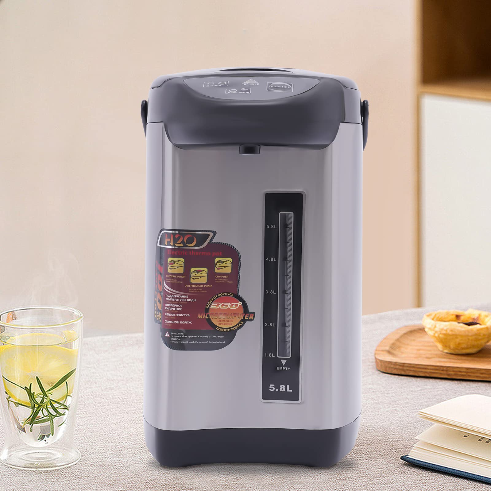 Teiera Elettrica Con Temperatura Regolabile - Bollitore Per Tè In Vetro E Acciaio, 1.2L, 4 Programmi - Foto 4