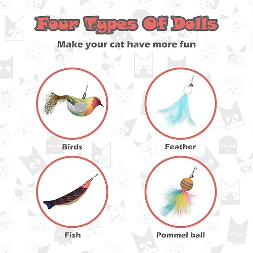 Miniatura 4 de Juguetes interactivos para gatos de interior, juguetes interactivos para gatos adultos aburridos de interior, paquete de 7 juguetes para gatos, 2