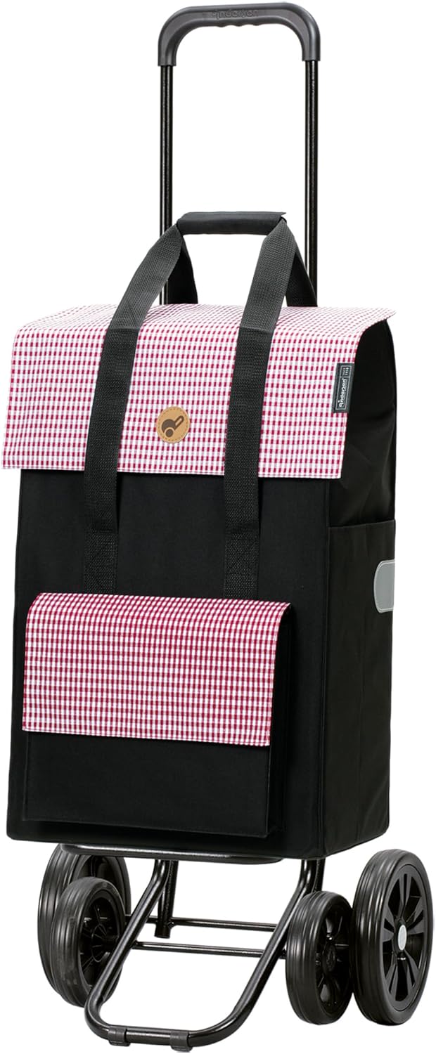 Andersen Einkaufstrolley - klappbar - 54 Liter - 4 R der - h henverstellbar - belastbar 50 kg - Stahlgestell - Trolley - Quattro Shopper Milla rot
