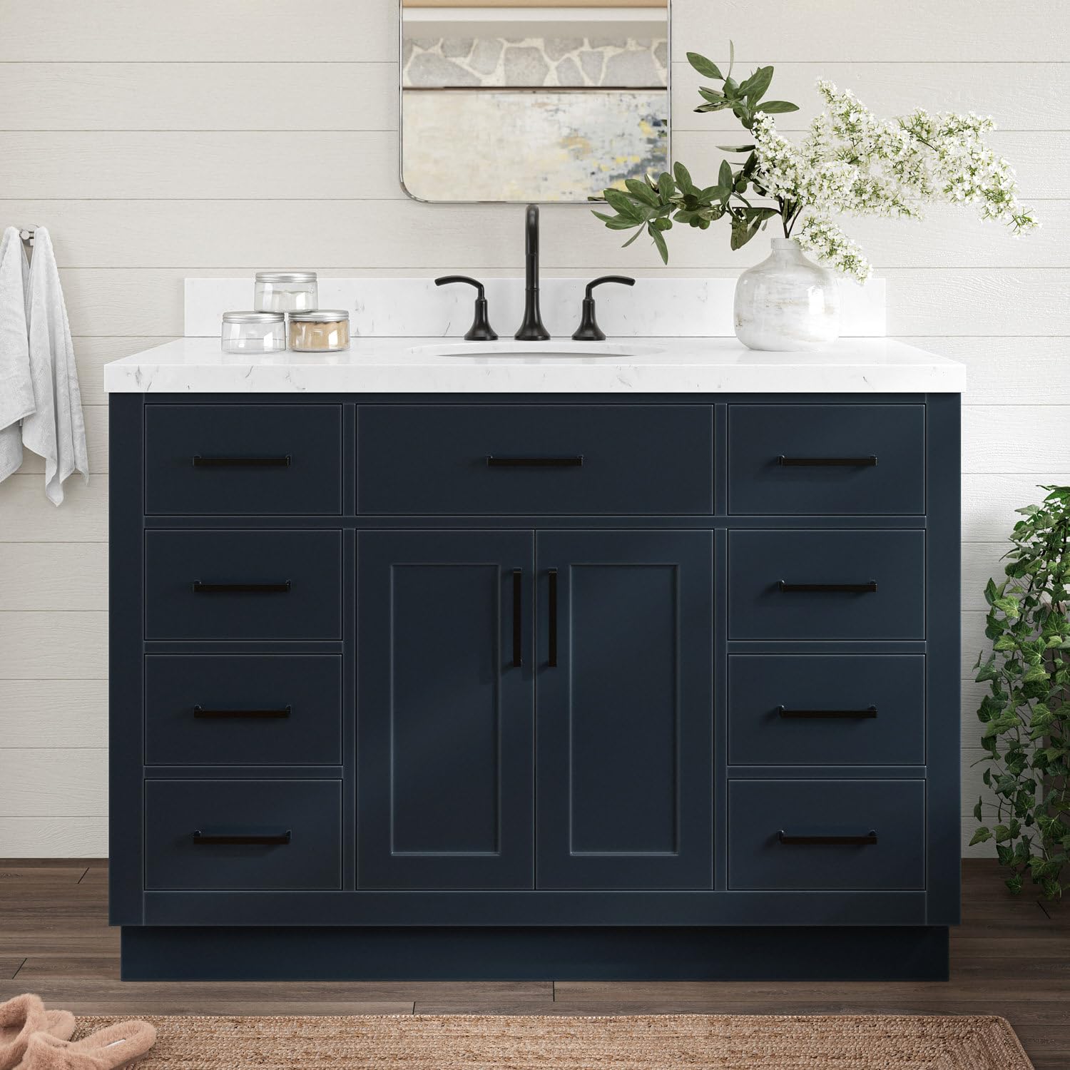 ARIEL Hepburn 48-inch Bathroom Vanity in Midnight Blue