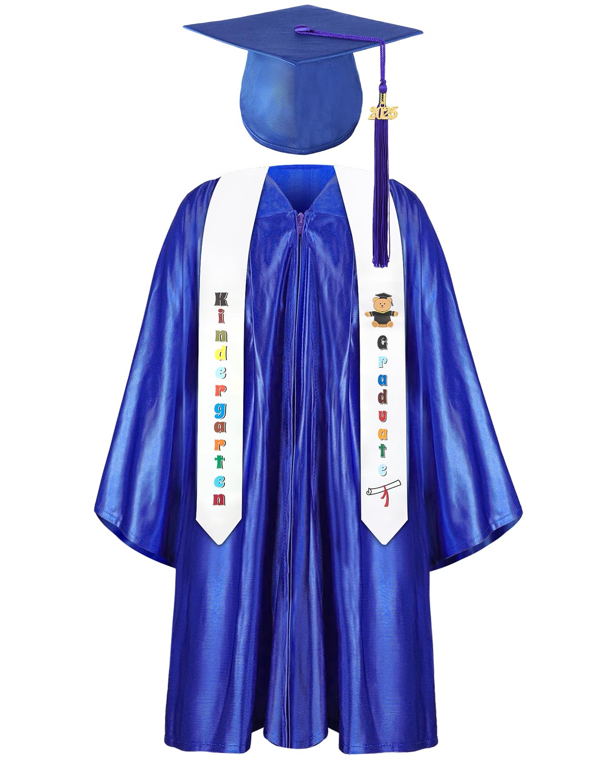 Snapklik.com : MQJJSM Shiny Kindergarten Graduation Gown And Cap Set