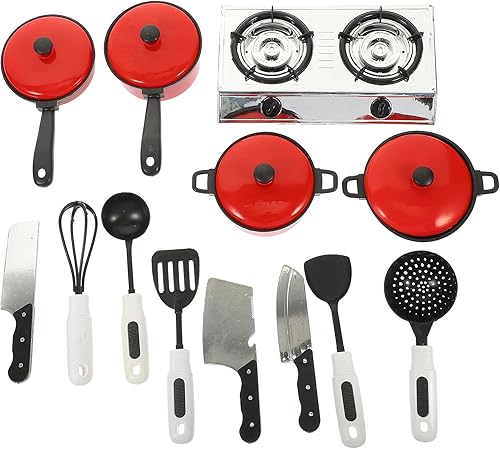 Miniatura 7 de 1 juego de utensilios de cocina y cocina de regalo y chef eléctrico, incluye juego divertido de cosplay, utensilios de cocina, sartenes de cocina de