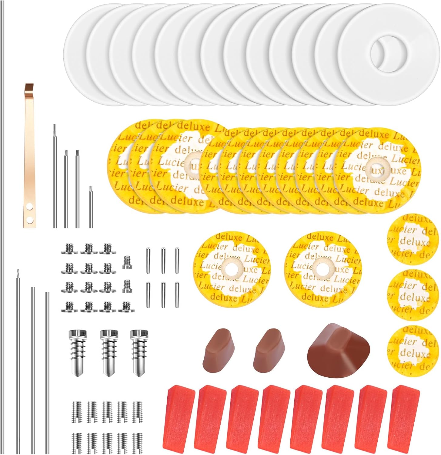 Flute Maintenance Kit - Full Repair Tool Set Including flute Pad, Screw, Block Glue, Pin Bolt & Block Pads, Instrument Replacement kit, flute Accessories
