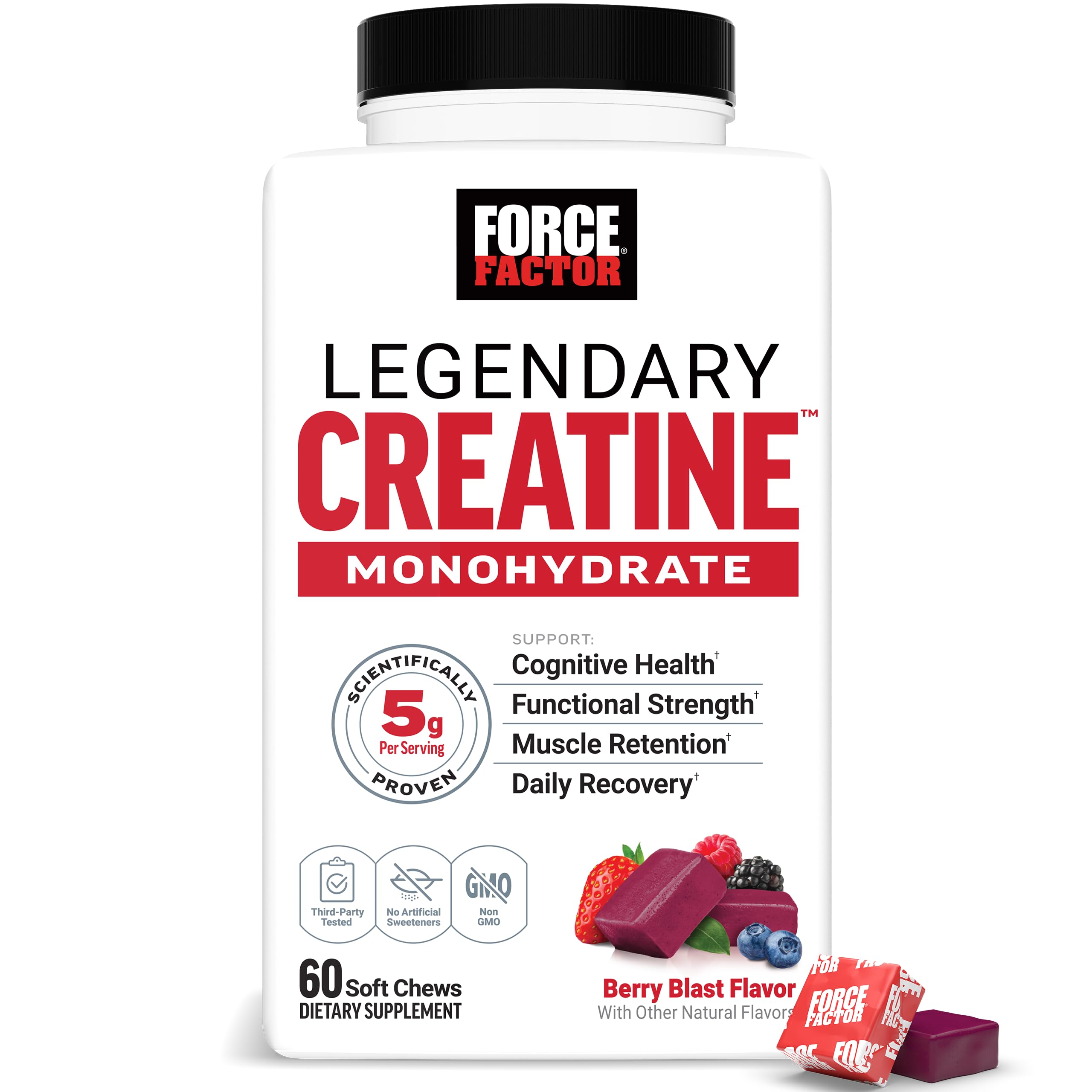 Amazon.com: Force Factor Legendary Creatine Chews, 5g Creatine