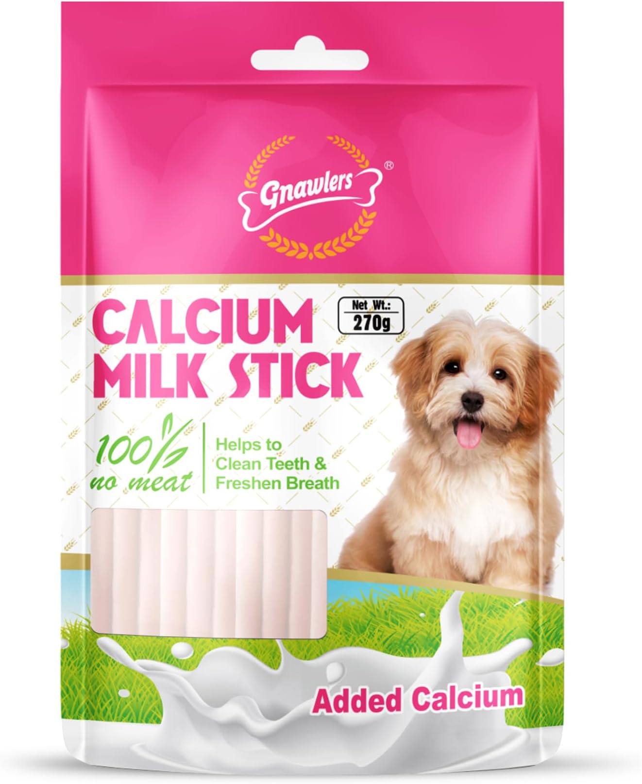 2" Calcium Stick For Dogs 270g/pack - Milk