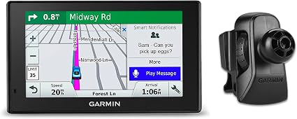 garmin drivesmart 51 na lmt s vent mount bundle 010 01680 02 with lifetime mapstraffic live parking bluetoothwifi smart notifications voice ac