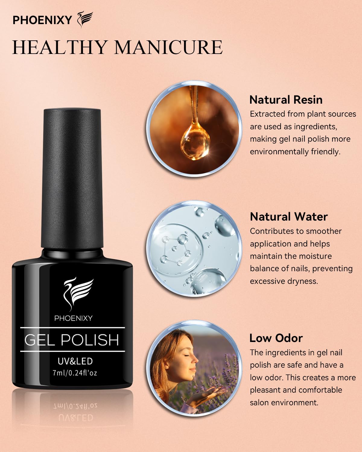 phoenixy 61 PCS Gel Nail Polish Kit with U V Light, 40 Colors Gel Nail Polish Set Manicure Starter Nail Kit Base Top Coat Gifts for Women