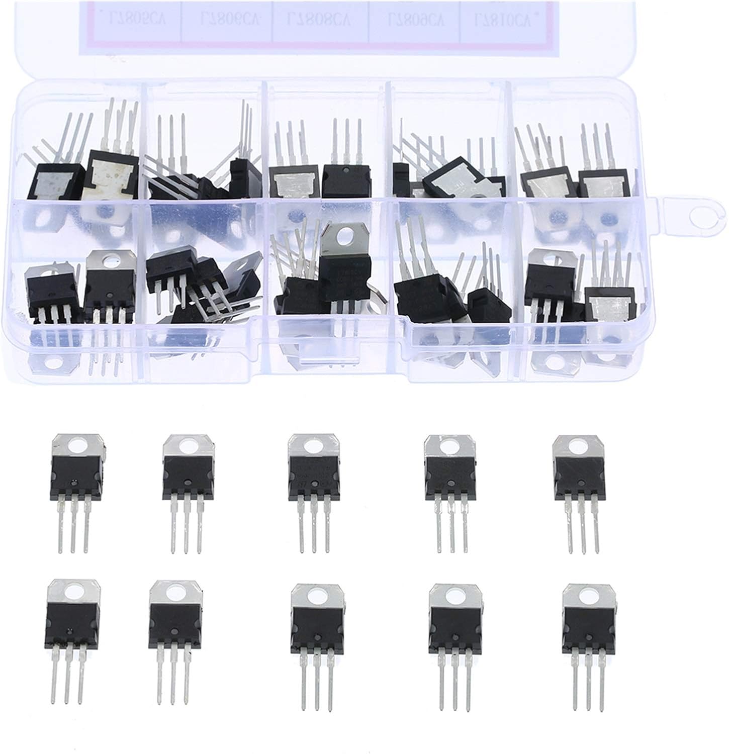 FORLUZ Diode 50pcs 10 Types L78 Series Mosfet Transistors