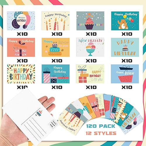 Miniatura 9 de 120 tarjetas de agradecimiento de 4 x 6 pulgadas, postales de agradecimiento positivas surtidas, tarjetas de felicitación en blanco, tarjetas de