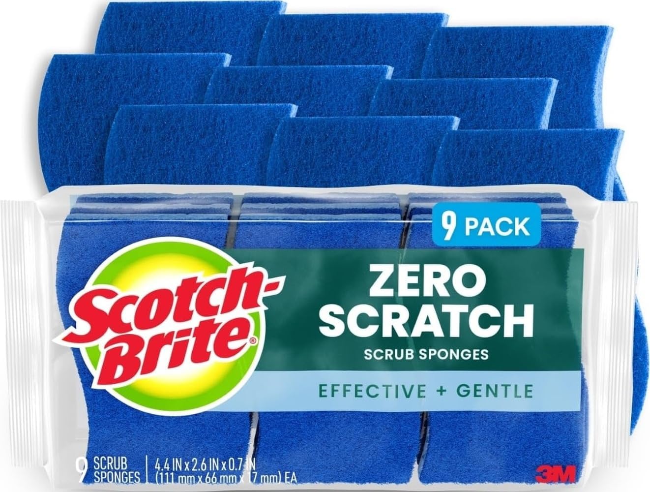 Scotch-Brite Scrub Sponge, Non-scratch, 9-Count by Scotch-Brite