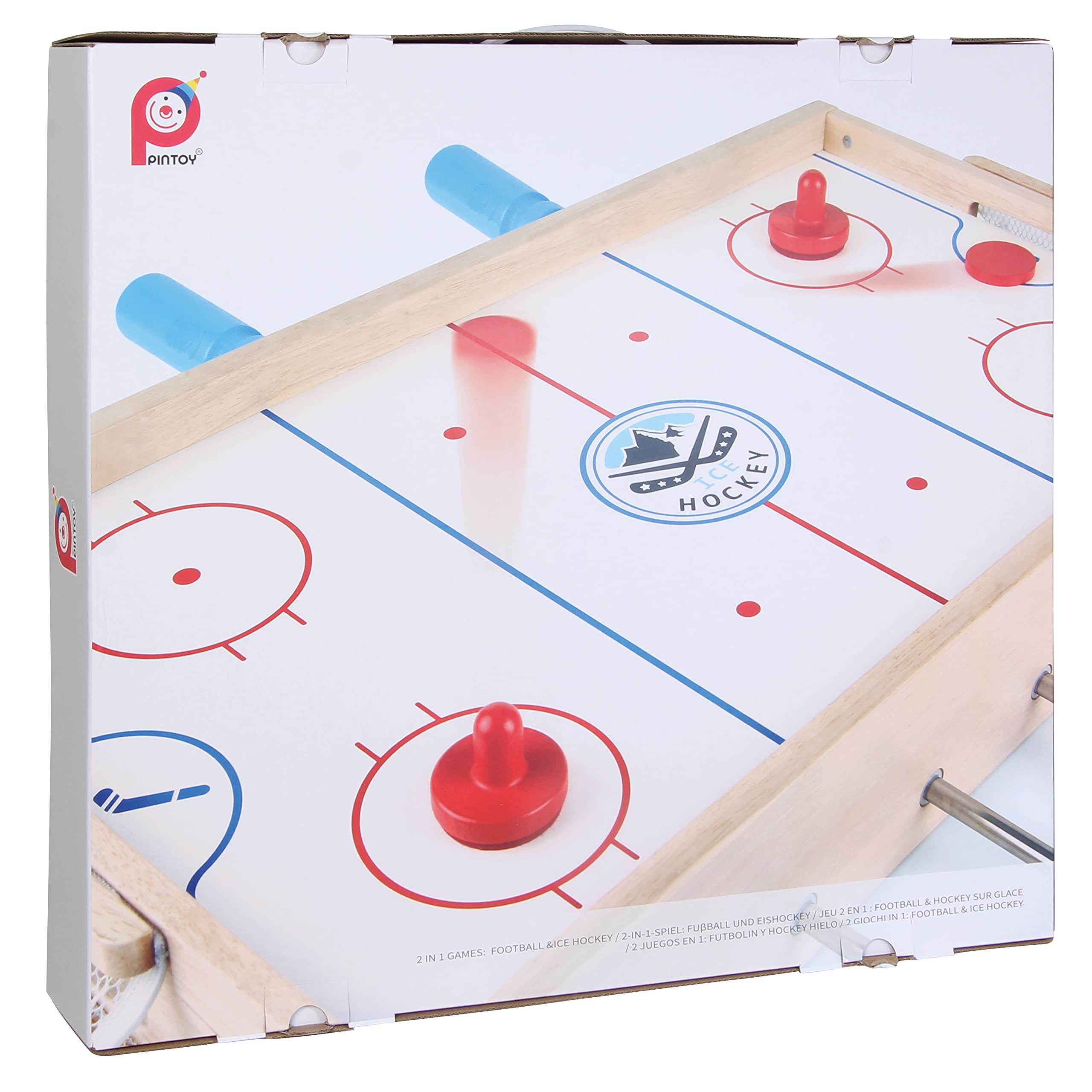 Bartl 112425 Pintoy Mini 2 in 1 Tischfußball und Hockey