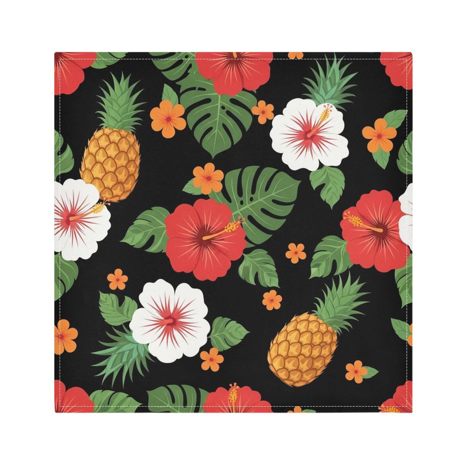 Ttgoth Pineapple Cloth Napkin Set of 4 Washable & Reusable Dinner Napkins for Dining Table, Banquets, Wedding, Party, 50x50 cm